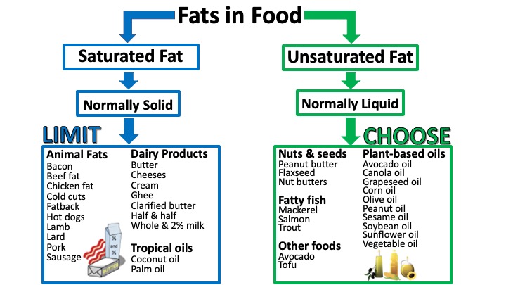 saturated and unsaturated fats